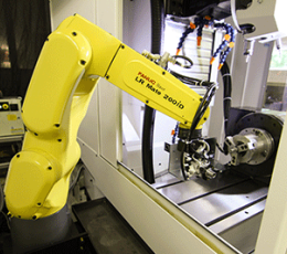 Robotics_Aug2021_FANUC-LR-Mate-200iD-loading-a-FANUC-ROBODRILL-mod